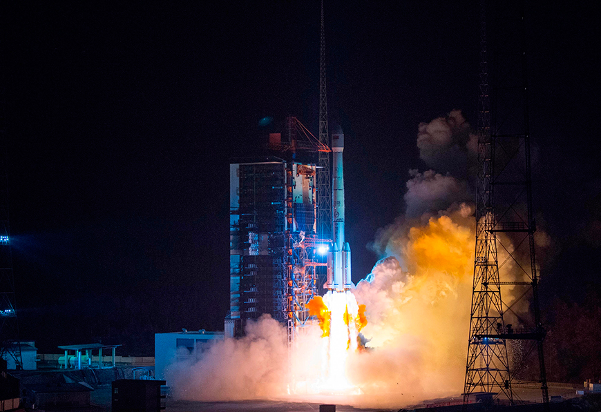 Запуск спутника "Белинтерсат-1". Фото Синьхуа - БелТА.