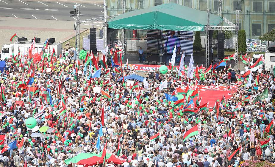 «Беларусь не отдадим». Митинг в поддержку мира, безопасности и спокойствия прошел в Гродно